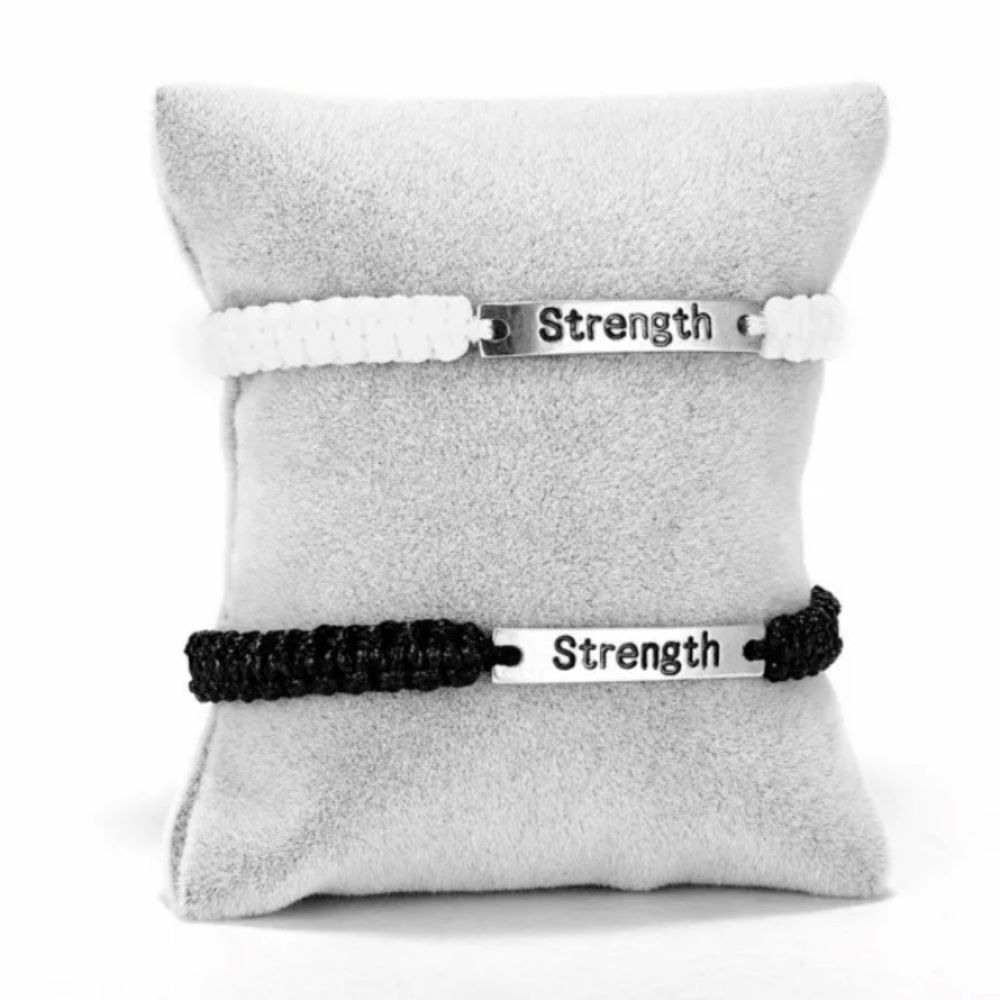 Inspirational Braided Rope Bracelet STRENGTH | COURAGE |POWER BELIEVE Wh… - Picture 4 of 10